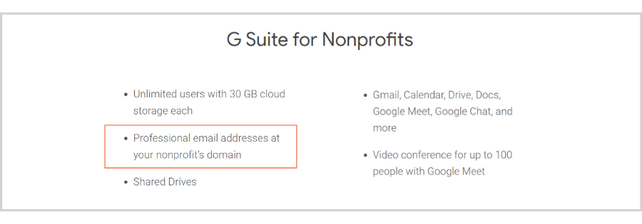 free email hosting for nonprofits - g suite for nonprofits