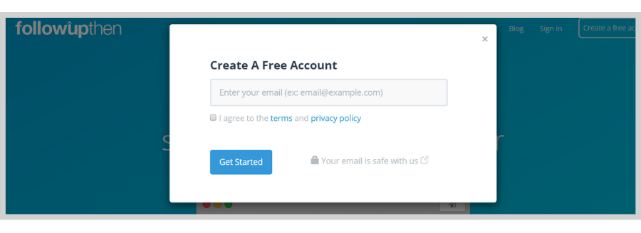 Followupthen - how to create an account