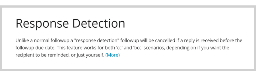 Followupthen response detection