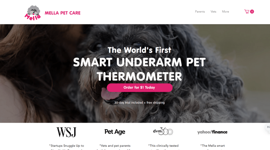 The World's First Smart Pet Thermometer Mella Pet Care