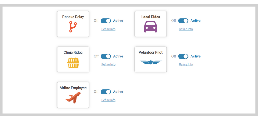 Volunteer - Transport profiles