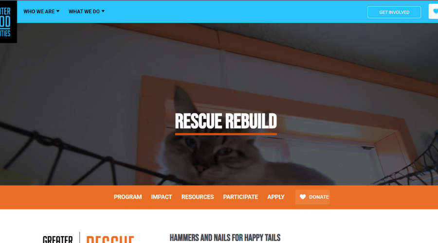 rescue rebuild program webpage