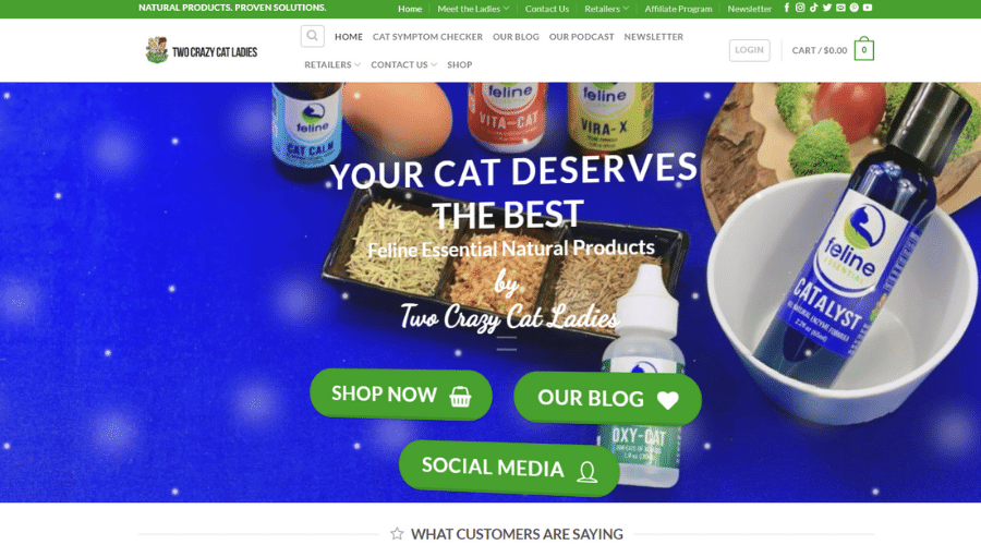 two crazy cat ladies website