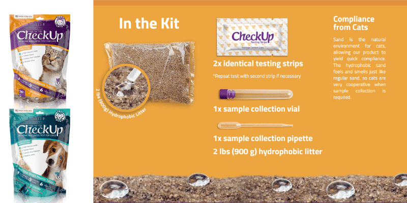checkup kit non invasive collection of pet urine samples